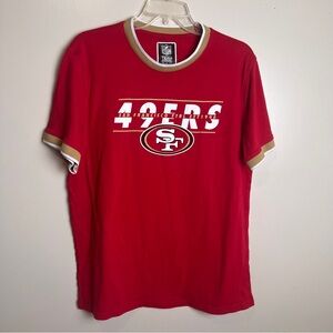 NFL San Francisco 49ers Red Tee with White and Gold Details Size L Unisex EUC